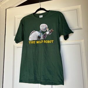Port and Company Green 'The Wild Robot' Short Sleeve Tee. SMB